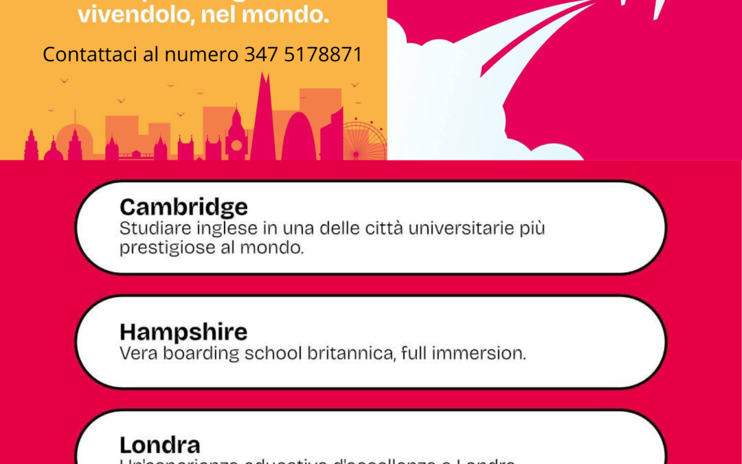 Soggiorni linguistici 2026. Contattaci per saperne di più